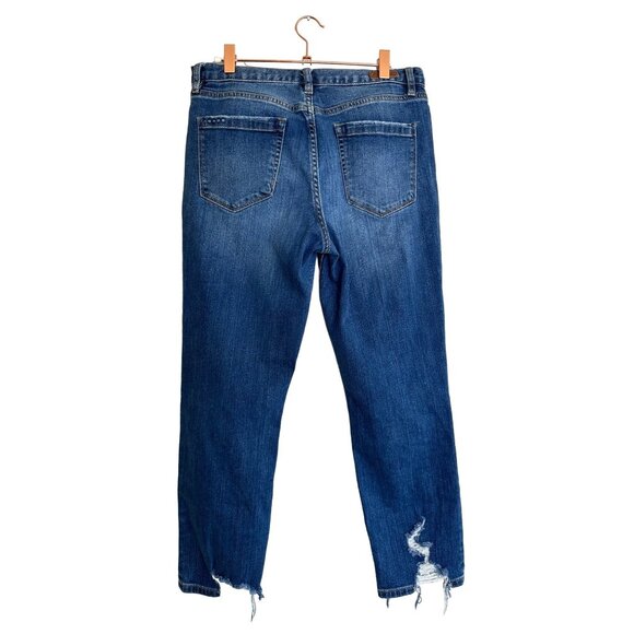 Blank NYC Distressed High Rise Jeans Size 29Ankle Length Cotton Blend Destroyed - Picture 4 of 9